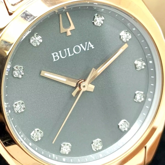 ***BRAND NEW*** Bulova Women's Quartz Diamond Accent Rose Gold-Tone Watch - Picture 2 of 14